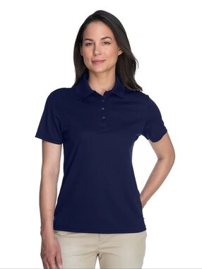 NWT Women's Classic Navy Short-Sleeve Polo Top sz Medium